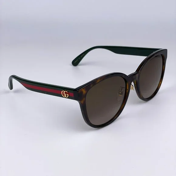BRAND NEW Gucci GG0854SK 003 Cat Eye Havana Gradient Women Sunglasses - Picture 4 of 11